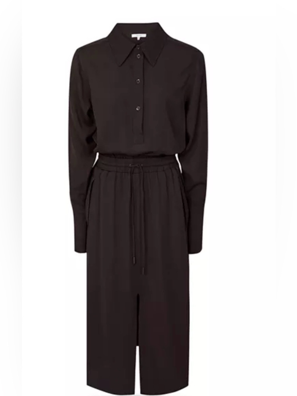 REISS Astrid Plain Belted Midi Dress size 2